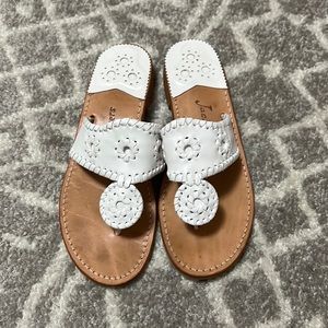 Jack Rodgers White Sandals
